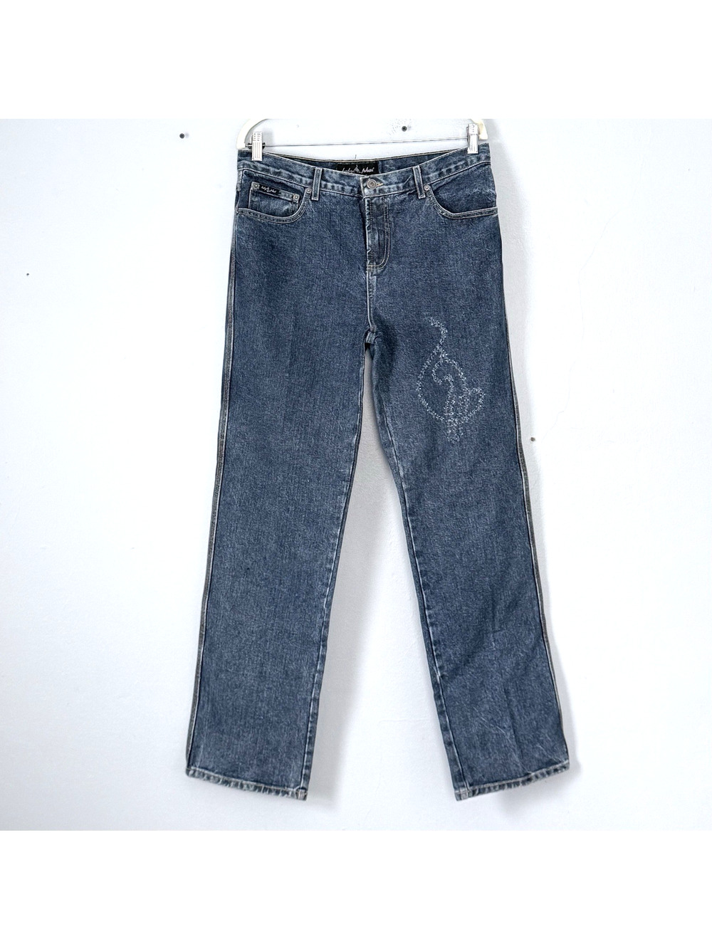 Baby Phat Jeans 15 Embellished Y2K Vintage Cat Logo Baggy Straight USA